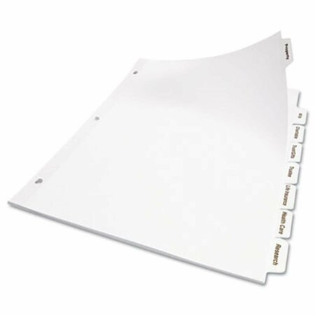 WORKSTATIONPRO Index Maker Clear Label Punched Divider, 5-Tab, Letter, White, 50 Sets TH188380